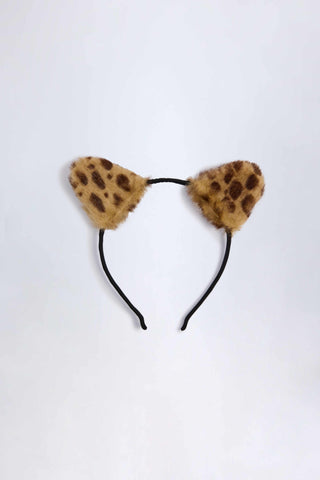 Cat Ears Headband in Leopard Print