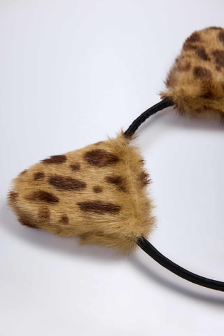 Cat Ears Headband in Leopard Print