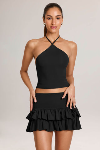 Modal Halterneck Top in Black