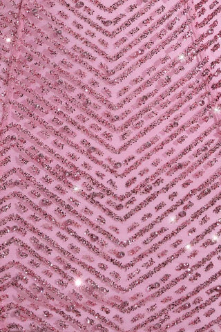 Embellished Halterneck Mini Dress in Pink