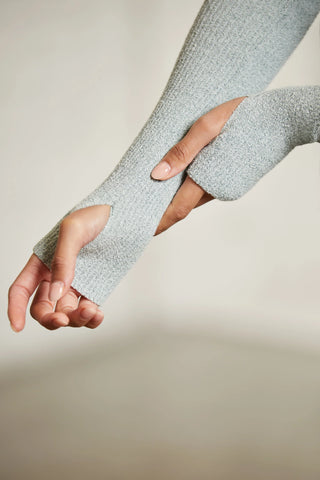 Long Sleeve Square Neck Mini Dress in Green