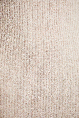 Overlap Bandeau Midi Dress in Praline