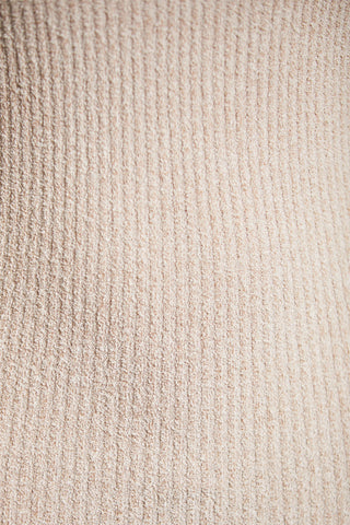 Cold Shoulder Long Sleeve Mini Dress in Praline