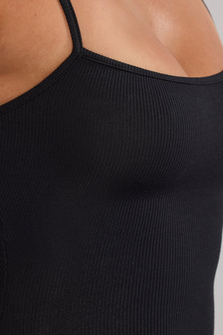 Modal Scoop-Neck Maxi Dress in Black