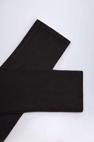 High Neck Long Sleeve Jumpsuit in Black