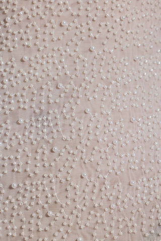 Embellished Backless Maxi Dress in White