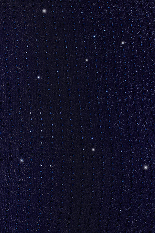 Embellished Mid Rise Gown Skirt in Royal Indigo