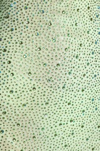 Embellished Fishtail Maxi Dress in Pistachio