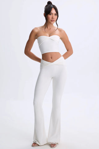 Twist-Front Bandeau Top in White