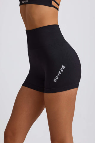 Super Sculpt Seamless Mini Shorts in Black