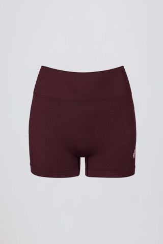 Super Sculpt Seamless Mini Shorts in Burgundy