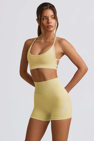Super Sculpt Seamless Mini Shorts in Butter Yellow