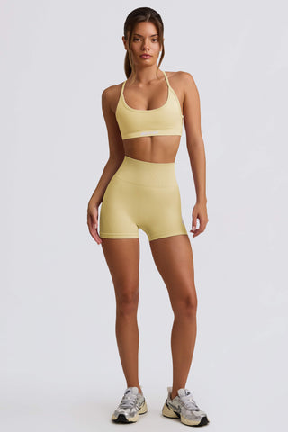 Super Sculpt Seamless Mini Shorts in Butter Yellow