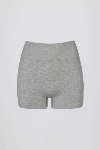 Super Sculpt Seamless Mini Shorts in Grey Marl