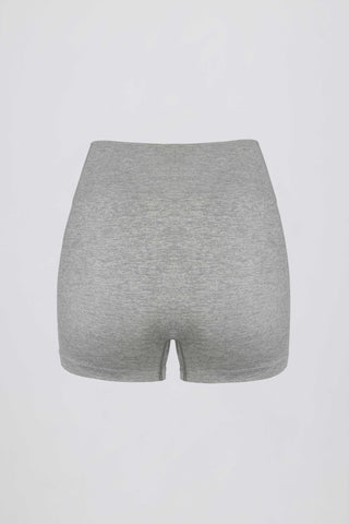 Super Sculpt Seamless Mini Shorts in Grey Marl