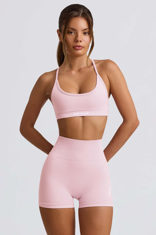 Super Sculpt Seamless Mini Shorts in Powder Pink