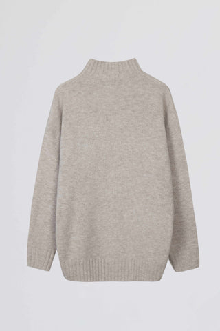 Soft Knit Oversized Jumper in Beige