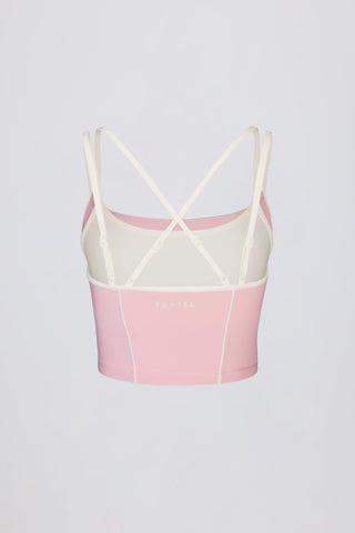 Soft Active Layered Tank Top in Powder Pink