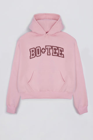 Appliqué Oversized Hoodie in Powder Pink