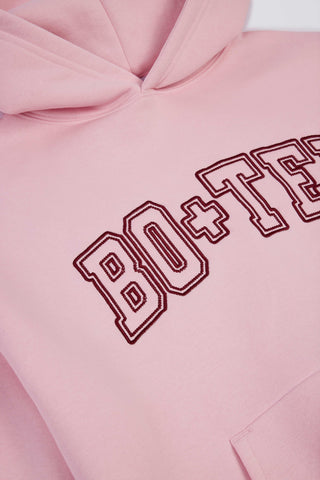 Appliqué Oversized Hoodie in Powder Pink