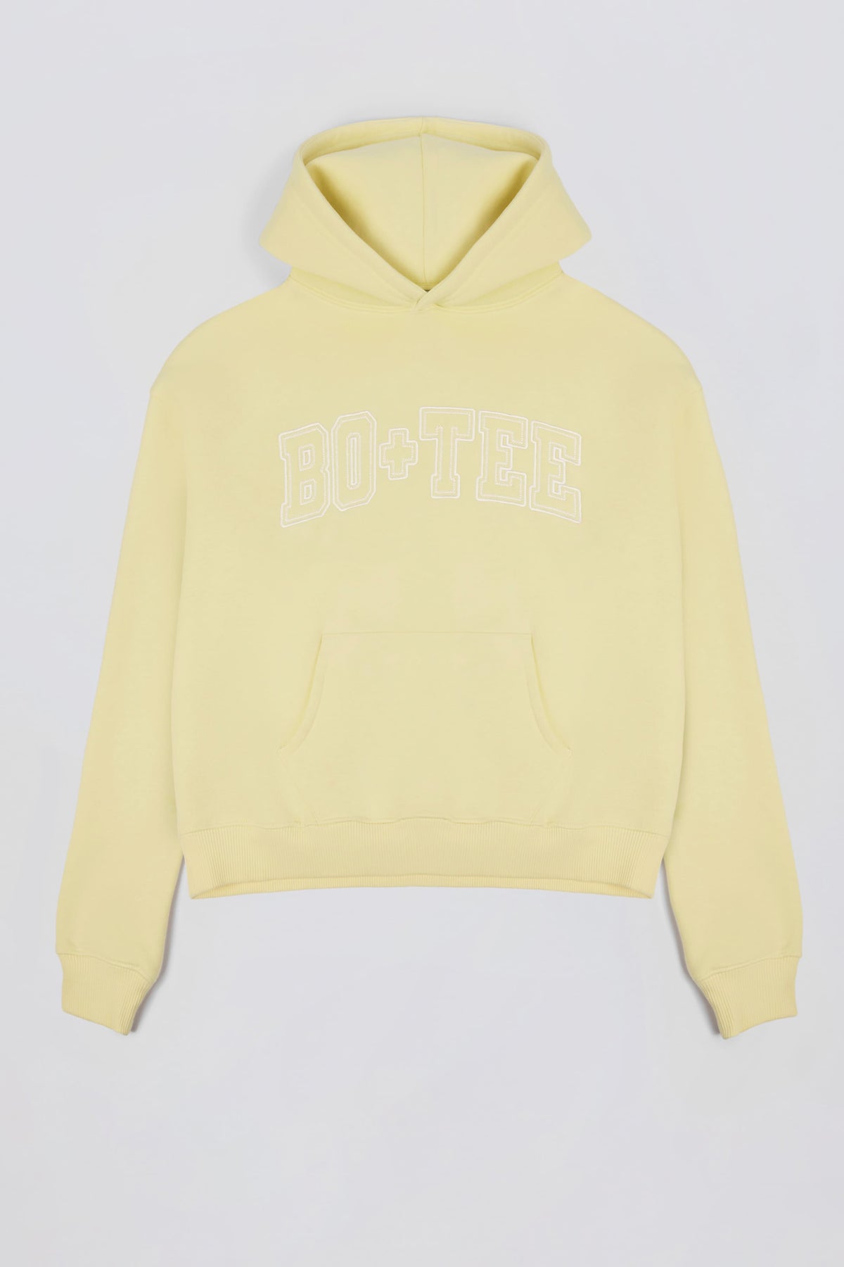 Appliqué Oversized Hoodie in Soft Yellow