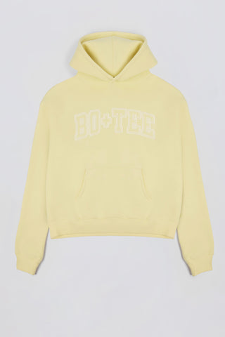 Appliqué Oversized Hoodie in Soft Yellow