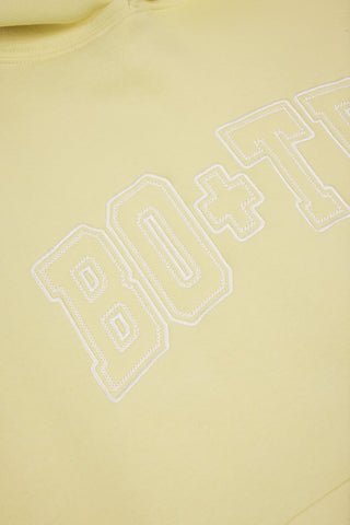 Appliqué Oversized Hoodie in Soft Yellow