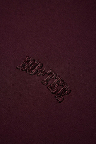 Oversized Crew-Neck Jumper in Burgundy