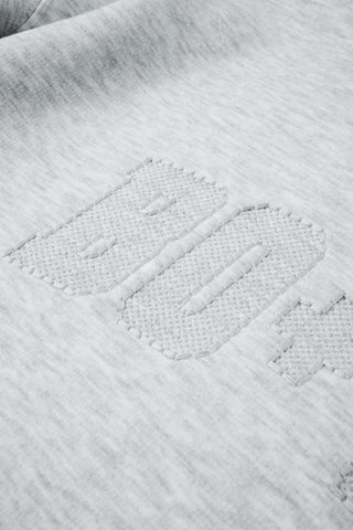 Oversized Crew-Neck Jumper in Grey Marl