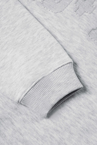 Oversized Crew-Neck Jumper in Grey Marl