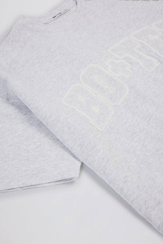Oversized Cotton-Jersey T-Shirt in Grey Marl
