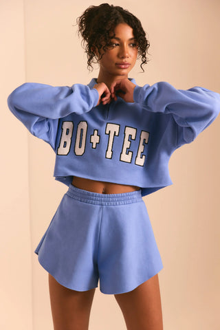 Flippy Sweat Shorts in Blue Cereluean