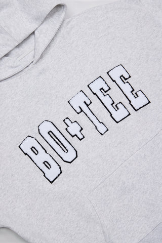 Soft Cotton Jersey Acid Wash Oversized Hoodie in Heather Grey