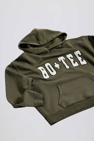 Soft Cotton Jersey Acid Wash Oversized Hoodie in Light Green