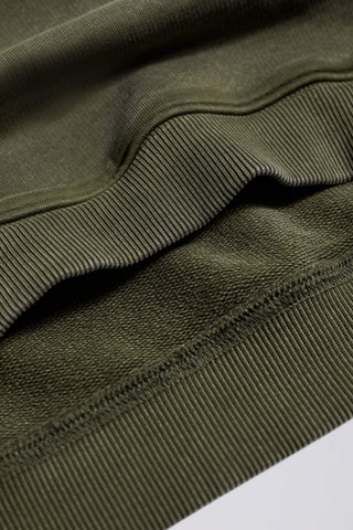 Soft Cotton Jersey Acid Wash Oversized Hoodie in Light Green