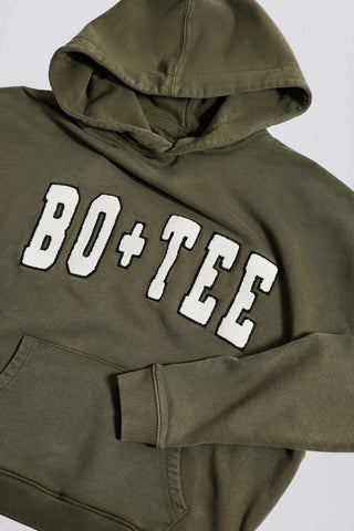 Soft Cotton Jersey Acid Wash Oversized Hoodie in Light Green