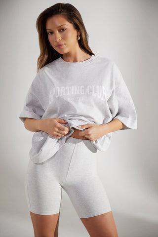 Soft Cotton Biker Shorts in Grey