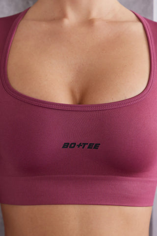 Long Sleeve Crop Top in Rose