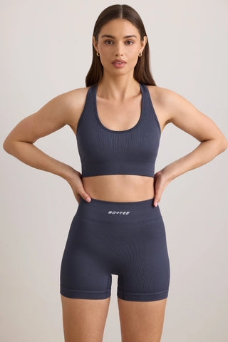 FlexiRib Mini Shorts in Indigo Slate