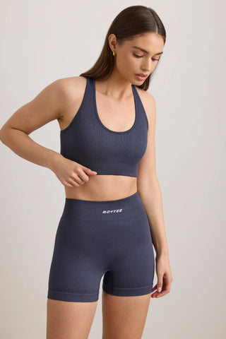 FlexiRib Mini Shorts in Indigo Slate