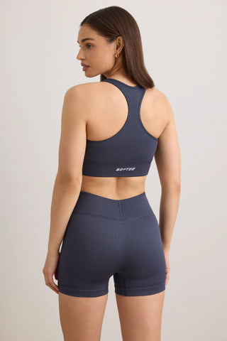 FlexiRib Mini Shorts in Indigo Slate