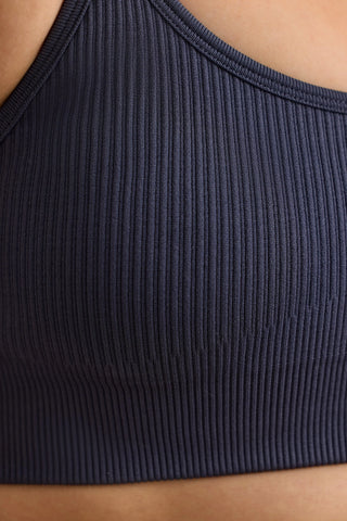 FlexiRib Y-Back Sports Bra in Indigo Slate