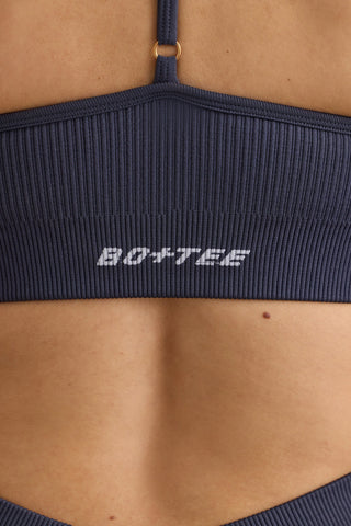 FlexiRib Y-Back Sports Bra in Indigo Slate