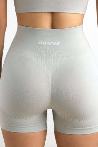 High Waist Define Luxe Mini Shorts in Grey