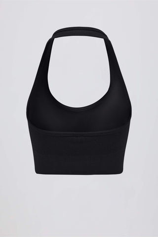 Define Luxe Halterneck Sports Bra in Black