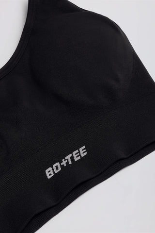 Define Luxe Halterneck Sports Bra in Black