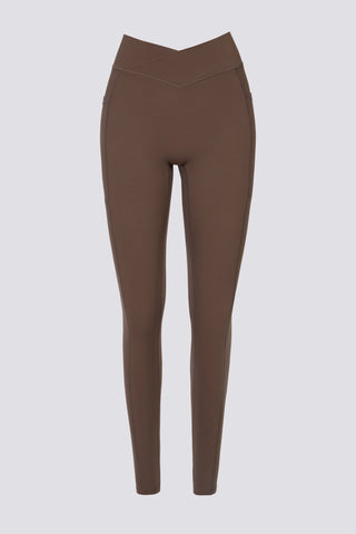 Soft Active Full-Length Pocket Leggings in Cocoa