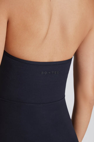 Soft Active Halterneck Unitard in Black