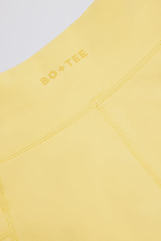 Soft Active Pocket V-Waist Mini Shorts in Lemon