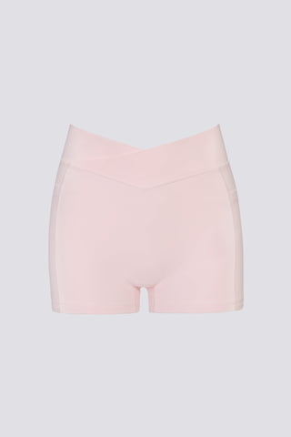 Soft Active V-Waist Pocket Mini Shorts in Ballet Pink